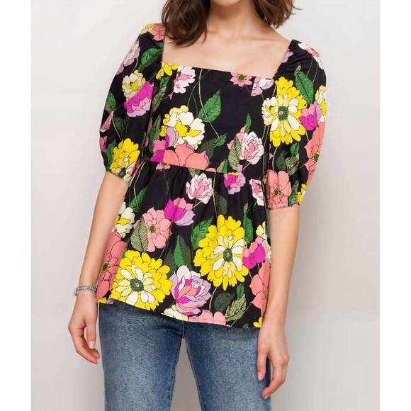 NEW JOHNNY WAS marisol blouse in multi (yellow, pink, green tones) - Picture 1 of 4